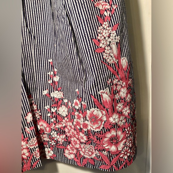 NEW ModCloth Ruby Belle Skirt Navy Pink Floral Woman’s 18 Plus Size - Picture 4 of 12